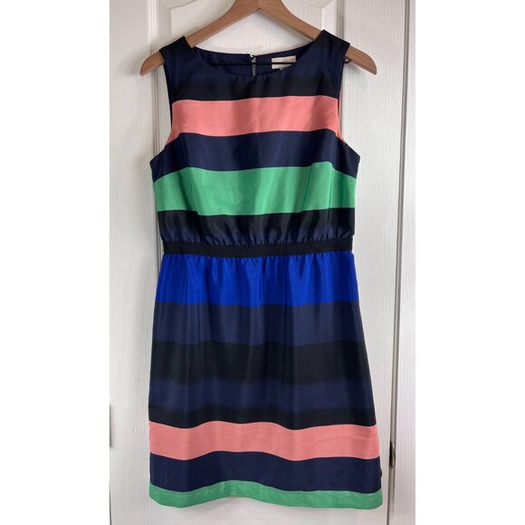 Ann Taylor LOFT Women's Sleeveless Dress Multicolor Stripe Size S - Picture 1 of 11
